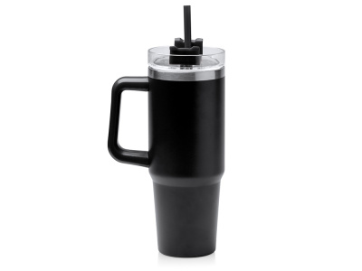 Термокружка Крэнстон с двойными стенками из переработанной нержавеющей стали, черный