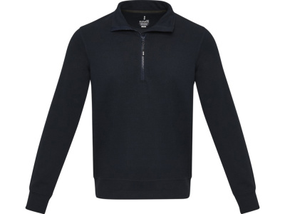 Tin унисекс-свитер с молнией на четверть из переработанных материалов Aware™ - Темно - синий , размер M