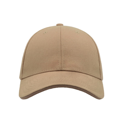 Бейсболка "LIBERTY SANDWICH",6 клиньев,сэндвич, металл. застежка; бежевый;100% хлопок,250 г/м2