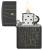 Зажигалка ZIPPO Line Art с покрытием Black Crackle™, латунь/сталь, чёрная, матовая, 38x13x57 мм