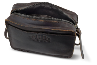 Сумка через плечо KLONDIKE RUSH «Allison», натуральная кожа в темно-коричневом цвете, 18 х 14 х 5 см