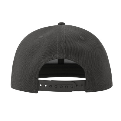 Бейсболка "SNAP BACK-S", 6 клиньев, пластик. застежка, т.серый, 100% перераб. полиэстер, 300 гр/м2
