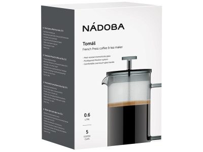 Френч-пресс 0,6 л, NADOBA, серия TOMAŠ , размер 600