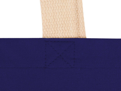 Сумка для шопинга Steady из хлопка с парусиновыми ручками, 260 г/м2, синий