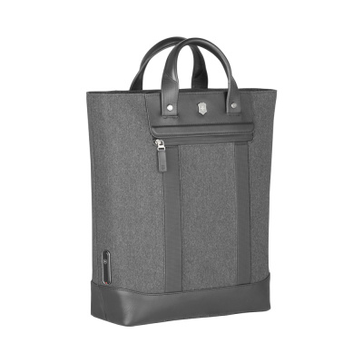 Сумка-рюкзак VICTORINOX Architecture Urban2 2-way Carry Tote 15'',серая,полиэстер/кожа,40x15x40см,20л