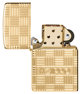 Зажигалка ZIPPO Armor® с покрытием High Polish Brass, латунь/сталь, золотистая, 38x13x57 мм