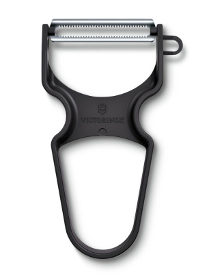 Овощечистка VICTORINOX RAPID, серрейторное лезвие из нержавеющей стали, чёрная