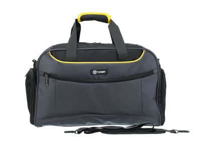 Сумка спортивная TORBER, серый, полиэстер, 48 х 24 х 30 см
