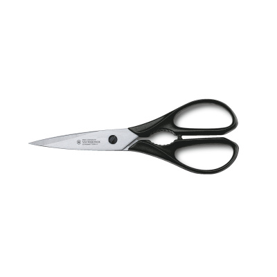 Набор из 6 кованых кухонных приборов VICTORINOX: 5 ножей и ножницы, в антрацитовой подставке из бука