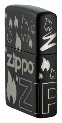Зажигалка ZIPPO Classic с покрытием Black Matte, латунь/сталь, черная, матовая, 38x13x57 мм
