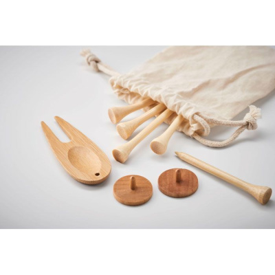 Набор для гольфа бежевый