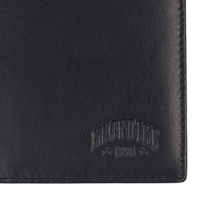 Визитница KLONDIKE Claim, натуральная кожа в черном цвете, 8 х 1,5 х 10,5 см