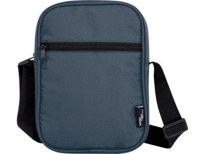 Байрон сумка через плечо из переработанных материалов по стандарту GRS объемом 2 л - Серо-синий
