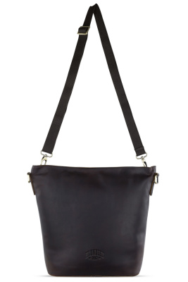 Сумка через плечо KLONDIKE RUSH «Samantha», натуральная кожа в темно-коричневом цвете, 40х32,5х15,5