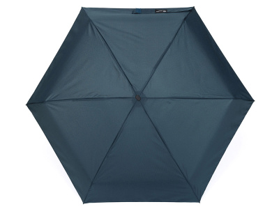 Зонт складной женский TORBER, механика, 5 сложений, синий, каркас алюминий, эпонж, пластиковая ручка, диаметр 91 см