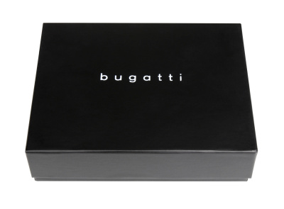 Портмоне BUGATTI ЧЕРНАЯ МАГИЯ | BLACK MAGIC, с защитой данных RFID, черное, натуральная кожа козы, 10х2х7 см