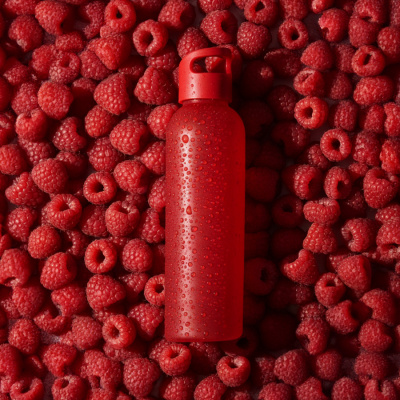 Бутылка для воды LIQUID 2, 550мл. матовая, красная, пластик