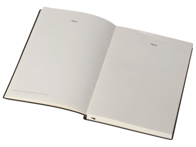 Бизнес блокнот Supreme с вставкой из софт-тача, гибкая обложка, 128 листов, черный