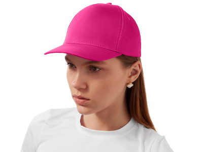 Бейсболка Poly 5-ти панельная 120гр, фуксия , размер 56