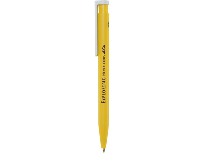 Шариковая ручка Unix из переработанной пластмассы, синие чернила - Желтый , размер синие чернила