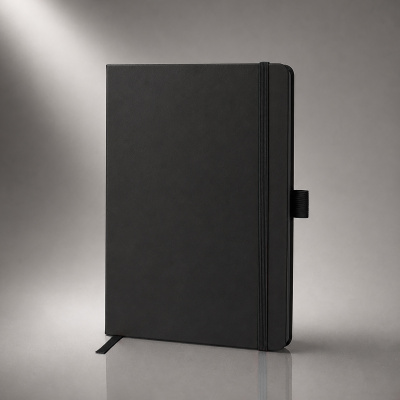 Блокнот ColorNote Black, твердая обложка A5, 80 листов, черный
