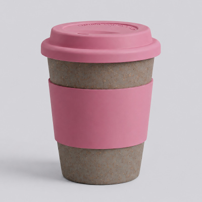 Стакан с силиконовой крышкой Cafe, dust pink
