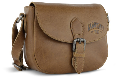 Сумка женская KLONDIKE GOLD «Kate», натуральная кожа в коньячном цвете, 21 х 16,5 х 6,5 см