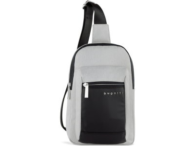 Сумка кросс-боди мужская BUGATTI СЕРА | SERA, светло-серая, полиэстер, 17х6х26,5 см, 2,5 л