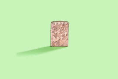 Зажигалка ZIPPO Armor® Hearts с покрытием Rose Gold, латунь/сталь, розовое золото, 38x13x57 мм