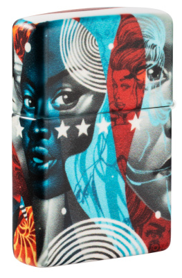 Зажигалка ZIPPO Тристан Итон с матовым покрытием на 540° | Tristan Eaton 540 Matte, латунь/сталь, разноцветная, 38x13x57 мм