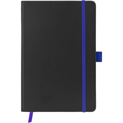 Блокнот ColorNote Black, твердая обложка A5, 80 листов, черный с синим