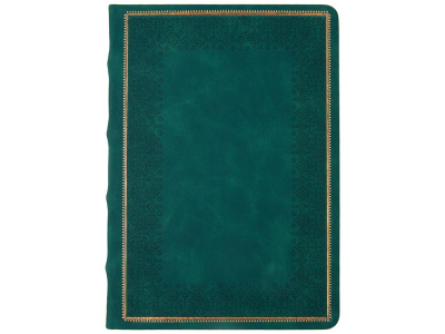 Ежедневник недатированный А5 Royal, зеленый с бронзовым срезом , размер A5