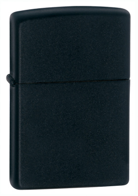 Зажигалка ZIPPO классическая с черным матовым покрытием | Classic Black Matte, латунь/сталь, чёрная, матовая, 38x13x57 мм