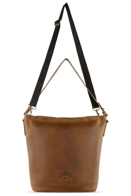 Сумка через плечо KLONDIKE RUSH «Samantha», натуральная кожа в коньячном цвете, 40 х 32,5 х 15,5 см