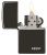Зажигалка ZIPPO Classic с покрытием Ebony™, латунь/сталь, чёрная с логотипом, глянцевая, 38x13x57 мм