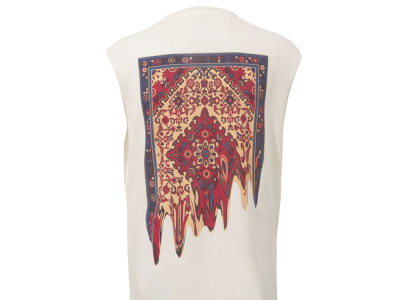 Майка оверсайз Berlin, унисекс, молочный, ДТФ текстиль и Текстильный принтер , размер M-L