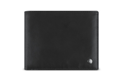 Портмоне BUGATTI ЧЕРНАЯ МАГИЯ | BLACK MAGIC, с защитой данных RFID, черное, натуральная кожа козы, 11,5х2х9 см