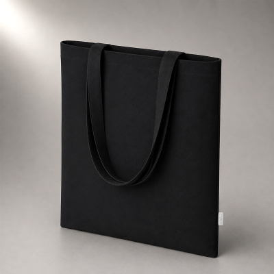 Шоппер Basio из переработанного хлопка 280 г, черный
