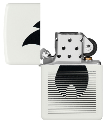 Зажигалка Zippo Flame Gradient Design с покрытием White Matte, латунь/сталь, белая, матовая, 38x13x57 мм