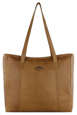 Сумка-шоппер KLONDIKE RUSH «Rachel», натуральная кожа в коньячном цвете, 55 х 37 х 14 см