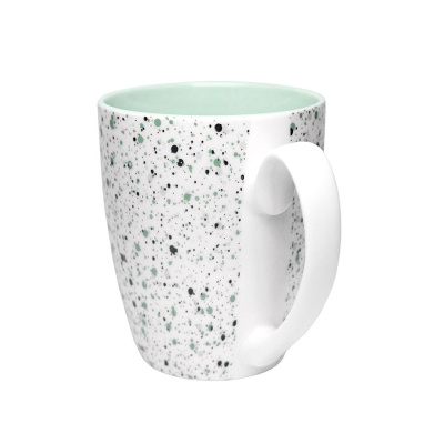 Кружка TERRAZZO, белый со светло-зеленым, 330мл, фарфор