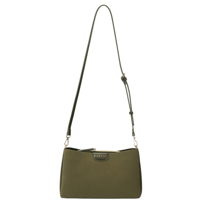 Сумка женская наплечная BUGATTI ЛИА | LEAH, оливковая, полиуретан, 31х11,5х19 см