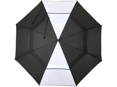 Джефф 30-дюймовый ветрозащитный зонт-трость, белый/черный