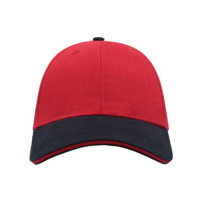 Бейсболка "LIBERTY SANDWICH",6 клиньев,сэндвич,метал.застежка, красный,т-синий,100% хлопок;250г/м2