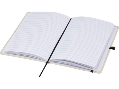 Блокнот в твердом переплете Tutico из органического хлопка, натуральный/черный