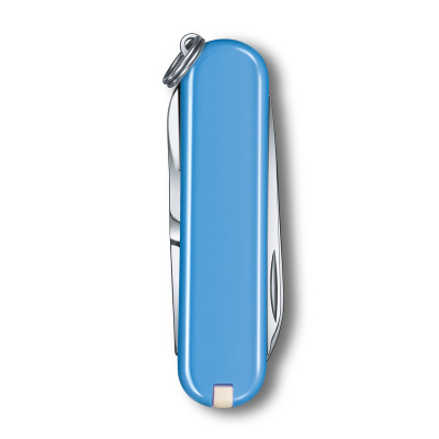 Нож-брелок VICTORINOX Classic SD Colors "Summer Rain", 58 мм, 7 функций, голубой