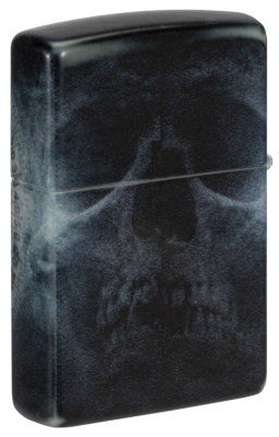 Зажигалка ZIPPO Compass Ghost с покрытием Glow In The Dark Green, латунь/сталь, черная, 38x13x57 мм