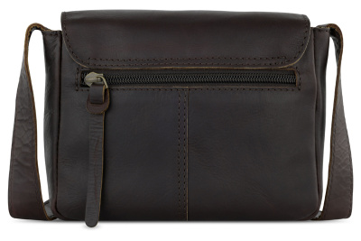 Сумка через плечо KLONDIKE RUSH «Monika», натуральная кожа в темно-коричневом цвете,20 х 15,5 х 8 см