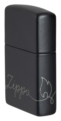 Зажигалка ZIPPO Classic с покрытием Black Matte, латунь/сталь, черная, матовая, 38x13x57 мм
