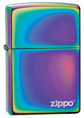Зажигалка ZIPPO Логотип с разноцветным покрытием | Logo Multi Color, латунь/сталь, разноцветная, глянцевая, 38x13x57 мм